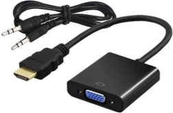 HDMI (M)–VGA (F) adapter koos heliga