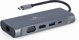 USB‑C 7‑ühes jaotur HDMI 4K, VGA, 3× USB 3.1, GbE, kaardilugeja, heli ja PD 100 W
