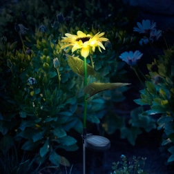 Päikesepatareiga LED-päevalillekepp 75 cm