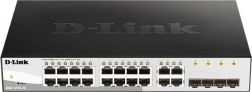 Gigabitine nutikas kommutaator DGS-1210-20/E 16 GE-pordi ja 4 SFP-pordiga