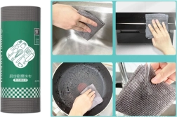 Köögirätikud ja käsnkatted rullis 20 × 9 cm, hallid, 25 tk