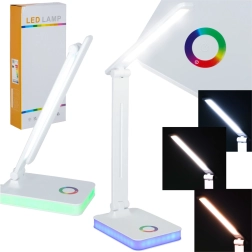 Kokkupandav LED-laualamp puutejuhtimise ja RGB-taustvalgustusega, USB