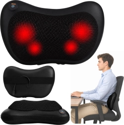 Shiatsu massaažipadi kaelale ja seljale soojendusega, must