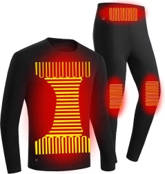 Heated thermal underwear set 4XL (shirt and leggings) with USB heating