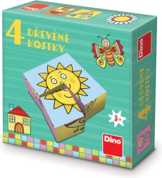 Dino puidust klotsid kõige väiksematele 4 tk