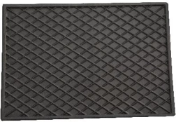 Kummimatt 30 × 40 cm, must
