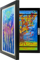 KRUZZEL lastejoonistuste A4 kunstiraam, hoiuruum 150 tööle