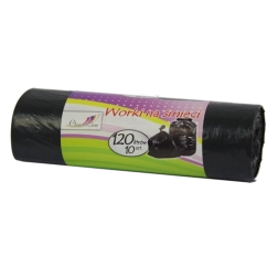 Eriti tugevad mustad prügikotid 120 l, 10 tk