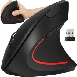 Juhtmevaba vertikaalne ergonoomiline hiir IZOXIS 2,4 GHz USB