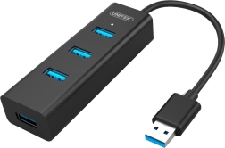 USB 3.0 4× jaotur BC1.2 toega, must