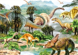 Dino pusle Dinosaurusete elu 100 XL tükki