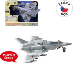 Tõukuriga hävituslennuk valguse ja heliga