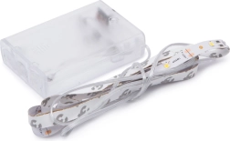 Sooja valge valgusega LED-riba, 1 m, AA-patareitoitel