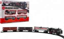 Plastikust patareitoitel rongike valguse ja heliga rööbastega 104 × 68 cm