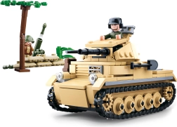 Sluban WWII Saksa tank Panzer II ehituskomplekt