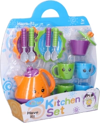 Värviline laste näoga teekomplekt