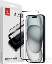 3D karastatud klaas 9H Full Glue iPhone 16 / iPhone 15 jaoks koos paigaldusraamiga
