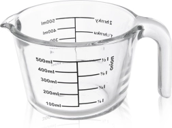 Klaasist köögimõõdutops 500 ml