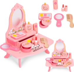 Puidust laste tualettlaud peegli ja sahtliga, 7 tarvikut ECOTOYS