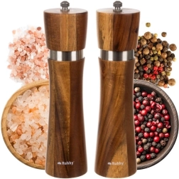 Ruhhy puidust soola- ja pipraveskid – komplekt 2 tk