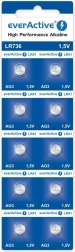 Aluselised nööppatareid everActive LR41 (LR736/AG3) 1,5 V – blister 10 tk