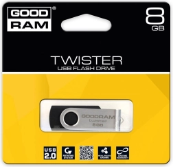 Usaldusväärne USB-mälupulk Goodram Twister 8GB