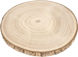 Paulownia wood slice 20–28 cm with bark