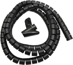 Kaabliorganisaator – spiraalne kaablimuhv 25 mm × 2 m MACLEAN MCTV-676 B, must