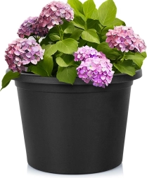 Aiaplastist lillepott must ümmargune 34 cm