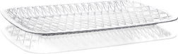 Accasa klaasiimitatsiooniga plastist kandik, 41 × 27 × 2 cm, läbipaistev