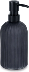 Klaasist seebidosaator 400 ml – matt must, ribiline