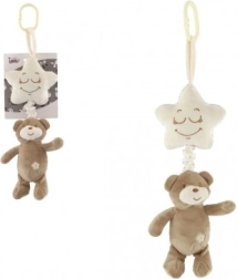 Pehmekaru tähekese ja tõmmatava mängutoosiga – riputatav voodi ja vankri külge, 36 cm