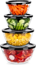 Klaaskausside komplekt kaantega 4 tk 750 ml, 1 l, 1,5 l, 2 l