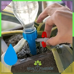 10-osaline kastmisseadmete komplekt lilletuppadele PET-pudelitega, kraaniga