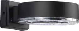 Päikeseenergial töötav seinavalgusti LED 24 LED, must, IP44