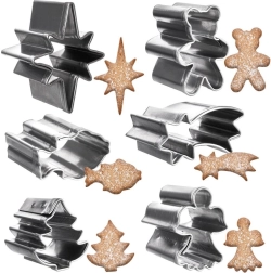 Mini jõuluvormide komplekt roostevabast terasest, 6 tk (2 cm)