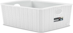 Elegance hoiukorv, plastikust, valge, 36 × 29 × 13 cm