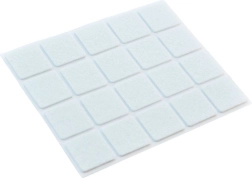 Vildist isekleepuvad mööblialused 20 tk, valged 25 × 25 mm