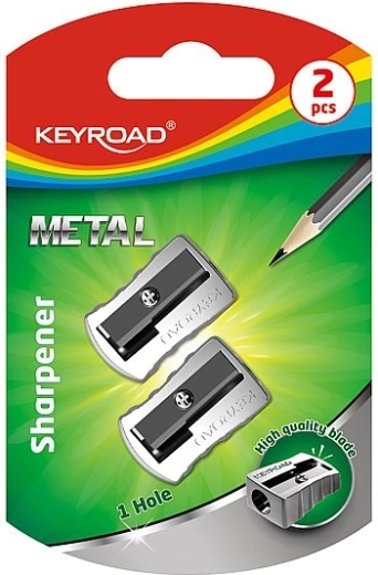 KEYROAD metallist pliiatsiteritaja, 2 tk, hõbedane