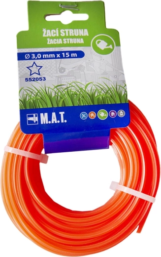 Varutrimmeri varunöör (täheprofiil) 3,0 mm × 15 m, oranž