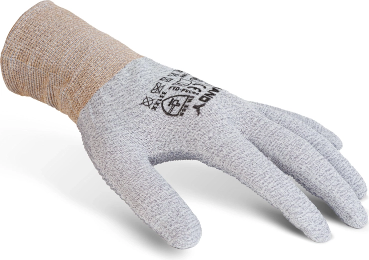 Libisemiskindlad PVC-nuppudega kaitsekindad, suurus L – 1 paar