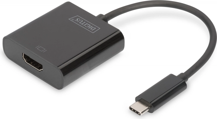 USB‑C–HDMI 4K adapter heliga, must