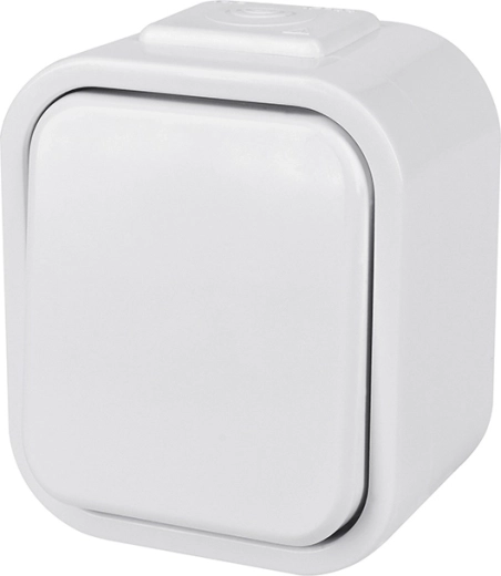 Solight niiskuskindel lüliti IP44, ühepooluseline, valge – 1 tk
