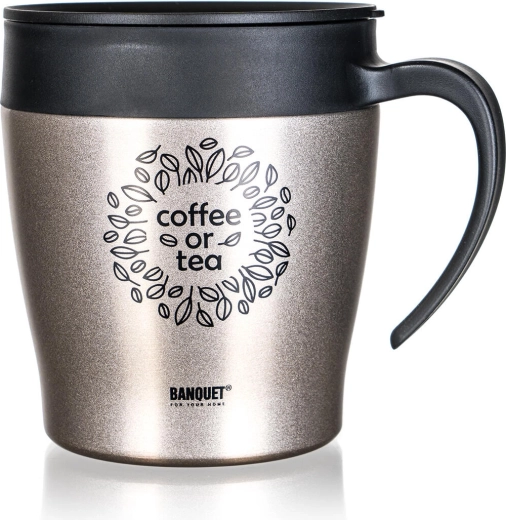 Reisitermos 330 ml BANQUET TAZZA, roostevaba teras, beež