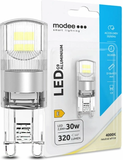 Modee LED-pirn G9 alumiinium 2,6 W neutraalne valge