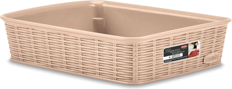 Plastikust korv Elegance – Beež