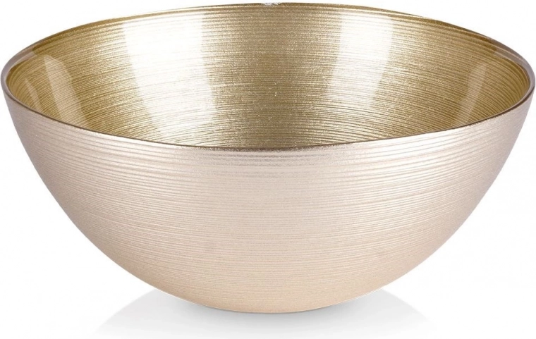 Glass bowl gold 21 cm, 1.7 l