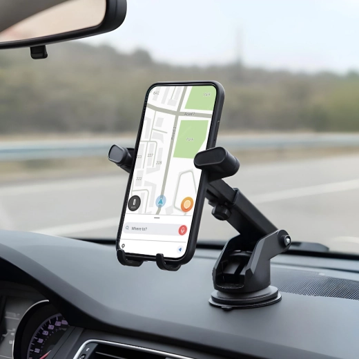 Universaalne must iminapaga telefonihoidik autosse