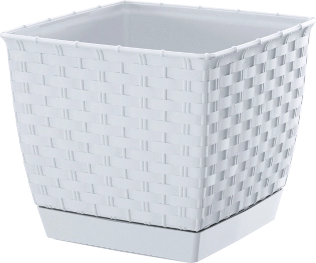 Ruutukujuline lillepott Ratolla Square 16,5 cm valge
