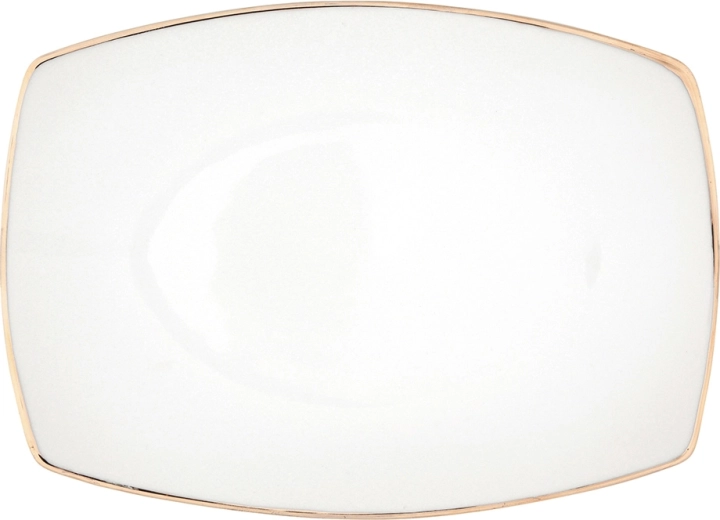 Serveermiska MariaPaula Moderna ruudukujuline 33 cm kuldse dekooriga